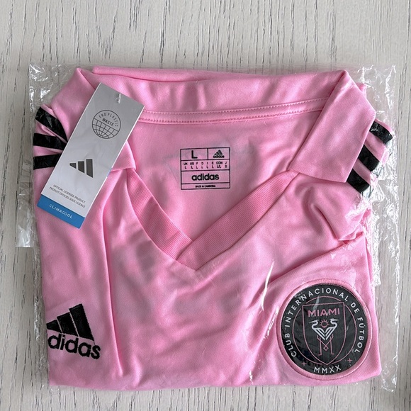 Adidas Pink and Black Soccer Jersey INTER MIAMI size L Messi - Picture 6 of 6